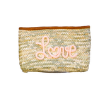 Pochette paille personnalisé ( 1 mot )