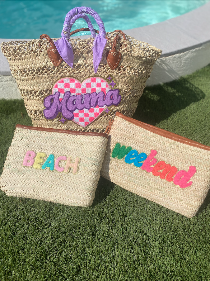 Pochette motif "WEEK END" 20x30