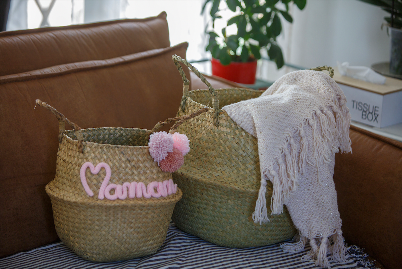 Panier déco en osier : personnalisable