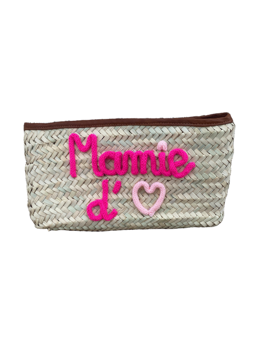 Pochette Mamie d'Amour  20x30 (couleur rose fushia)
