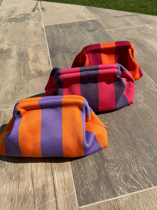 Pochette à main (motif rayé)