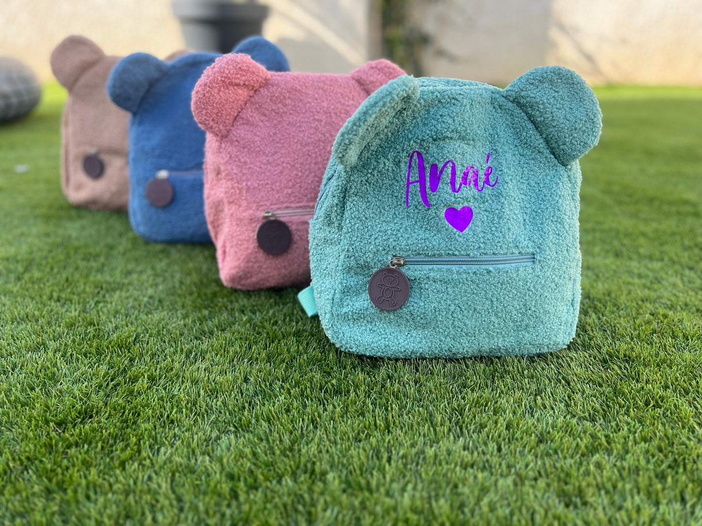 Sac a dos enfant en moumoute personnalisé