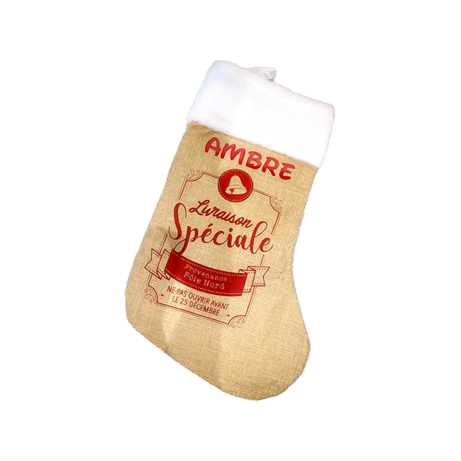 Chaussette Cadeau de Noel a personnaliser