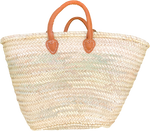 Panier anses cuir L (55x30cm)