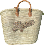 Panier Mama (motif leopard marron)