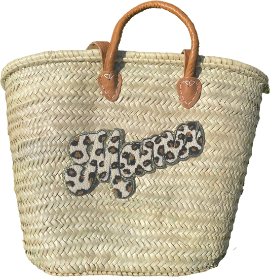 Panier Mama (motif leopard)