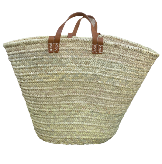 Panier anses cuir XXL (70x48 cm)